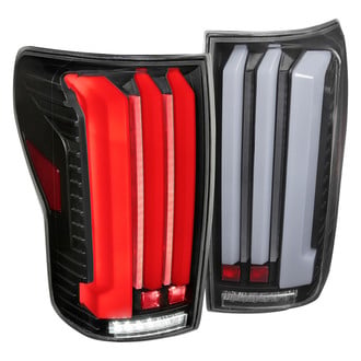 Spec-D® - Driver and Passenger Side Matte Black Sequential Fiber Optic LED Tail Lights