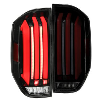 Spec-D® - Driver and Passenger Side Jet Black Sequential Fiber Optic LED Tail Lights