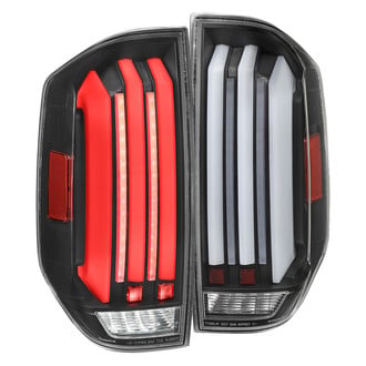 Spec-D® - Driver and Passenger Side Matte Black Sequential Fiber Optic LED Tail Lights