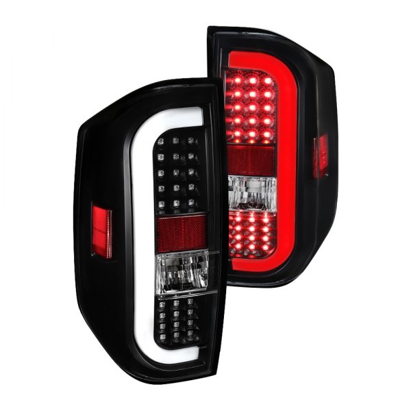Spec-D® - Black Sequential Fiber Optic LED Tail Lights, Toyota Tundra