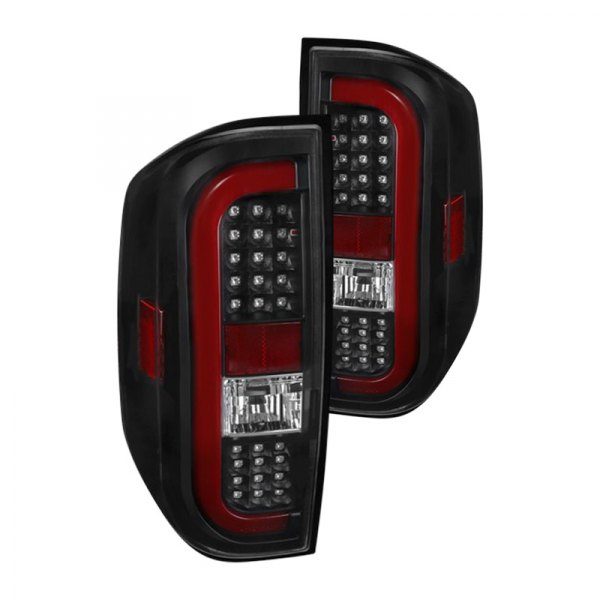 Spec-D® - Black Sequential Fiber Optic LED Tail Lights, Toyota Tundra