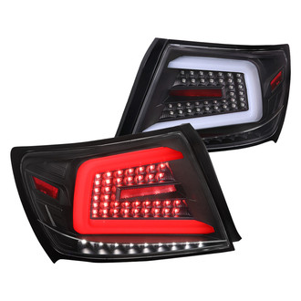 Spec-D® - Driver and Passenger Side Matte Black Sequential Fiber Optic LED Tail Lights