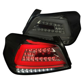 Spec-D® - Driver and Passenger Side Chrome/Smoke Sequential Fiber Optic LED Tail Lights