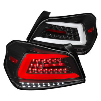 Spec-D® - Driver and Passenger Side Matte Black Sequential Fiber Optic LED Tail Lights