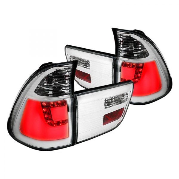 Spec-D® - Chrome Fiber Optic LED Tail Lights, BMW X5