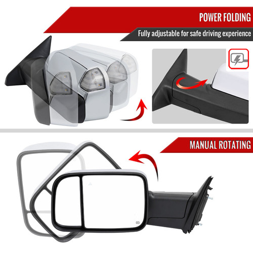 Spec-D® RMX-RAM1925CHPATL-FS - Driver Side Power View Mirror