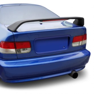 Black Fiber Glass Spoiler with LED Brake Light for Honda Civic Hatchback