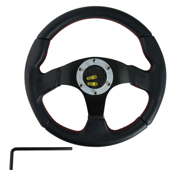 Spec-D® SW-106RS - 3-Spoke MOMO Net Series Racing Steering Wheel