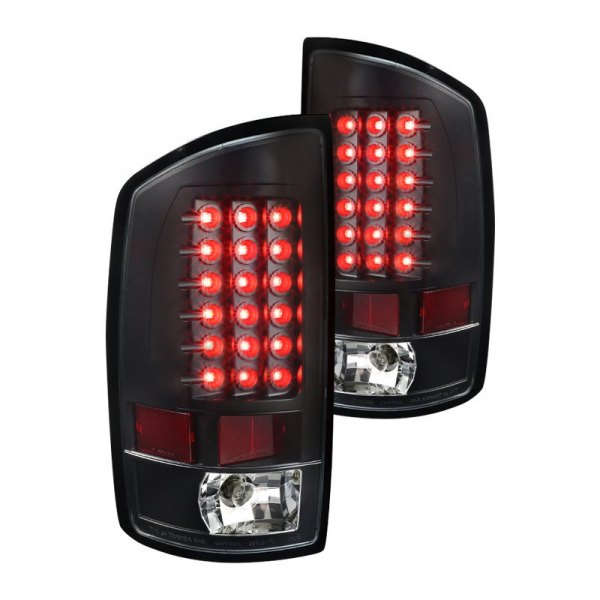 Spec-D® - Black LED Tail Lights, Dodge Ram