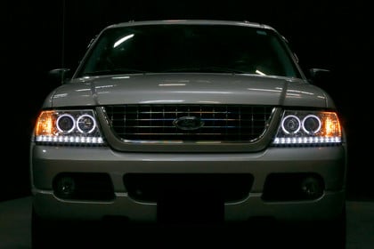 Spec-D® - Driver and Passenger Side Chrome Dual Halo Projector Headlights with LED DRL, Installation