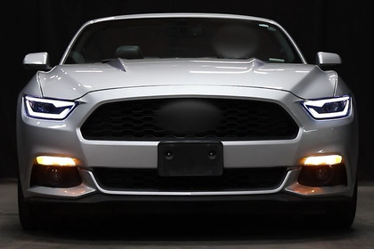Spec-D® - Driver Side Matte Black LED DRL Bar Projector Headlight, Installation