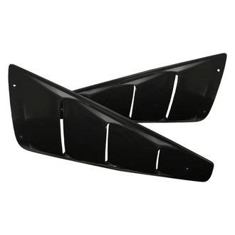 Spec-D® - Matte Black Rear Quarter Window Louvers (Unpainted)