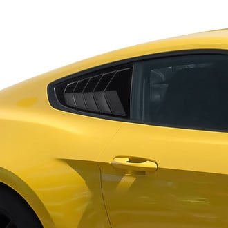 Spec-D® - Glossy Black Rear Quarter Window Louvers