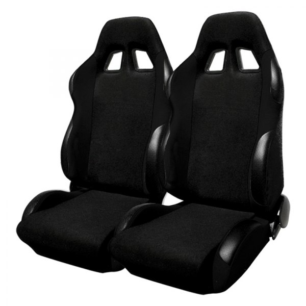 Spec-D® - Bride Style Black Fabric Racing Seats