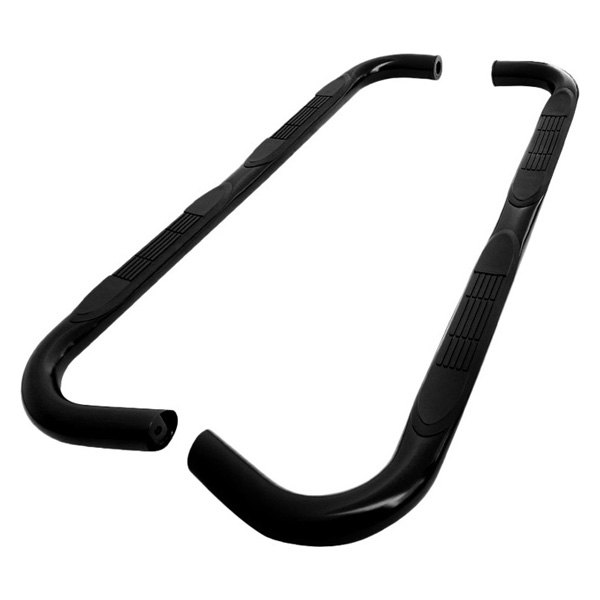 SpecD® SSB3SIV1915CCBKWB 3" Cab Length Black Round Side Step Bars