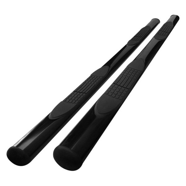 Spec-D® - 4" Black Oval Side Step Bars