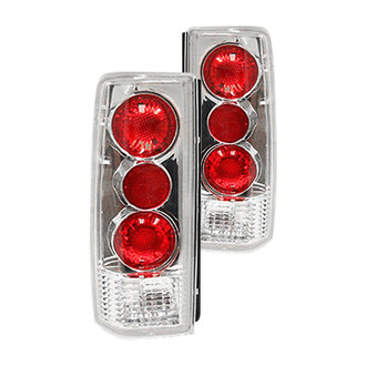 Spec-D® - Driver and Passenger Side Chrome/Red Euro Tail Lights