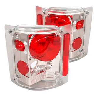 Spec-D® - Driver and Passenger Side Chrome/Red Euro Tail Lights