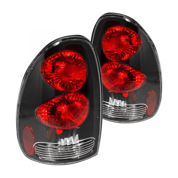 Spec-D® - Black/Red Euro Tail Lights, Dodge Durango