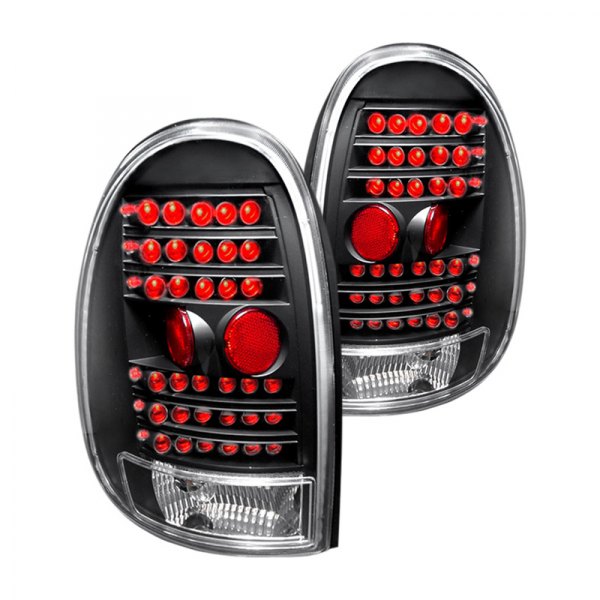 Spec-D® - Black LED Tail Lights, Dodge Caravan