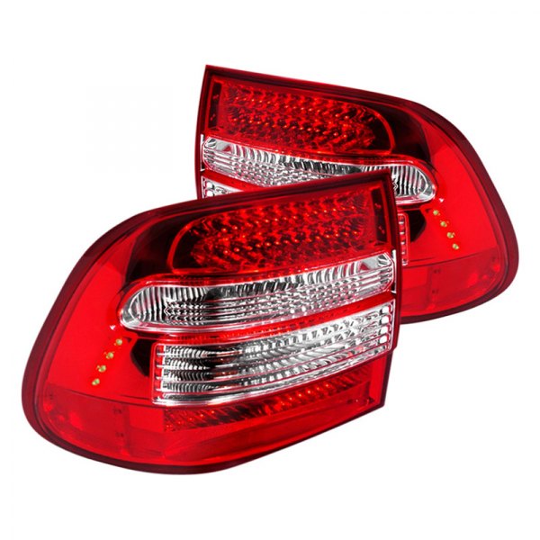 Spec-D® - Chrome/Red LED Tail Lights, Porsche Cayenne
