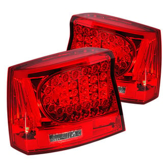 Spec-D® - Driver and Passenger Side Chrome/Red LED Tail Lights