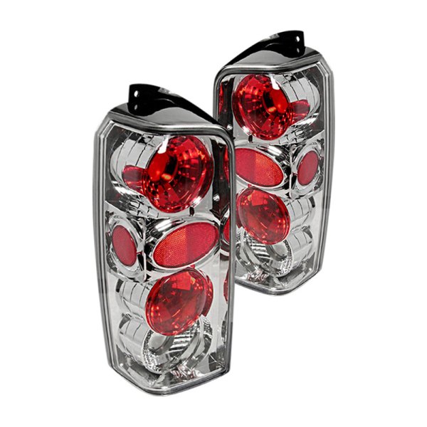 Spec-D® - Chrome/Red Euro Tail Lights, Jeep Cherokee