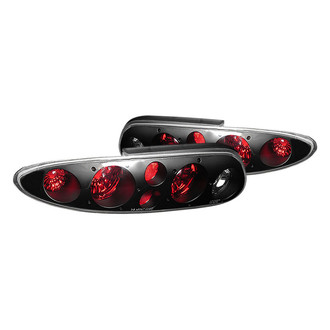 Spec-D® - Driver and Passenger Side Black/Red Euro Tail Lights