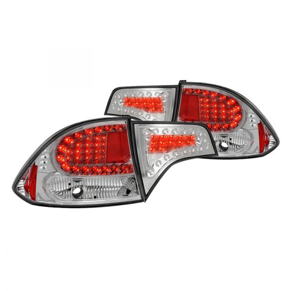 Spec-D® - Chrome LED Tail Lights, Honda Civic