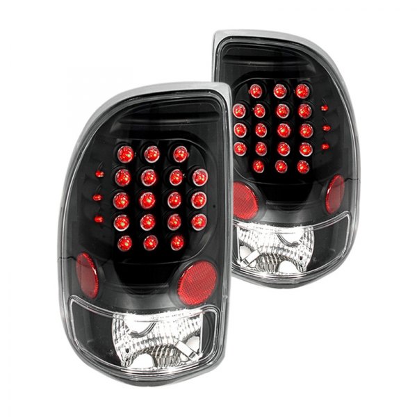 Spec-D® - Black LED Tail Lights, Dodge Dakota