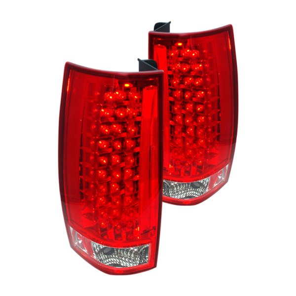 Spec-D® - Chrome/Red LED Tail Lights, Chevy Tahoe