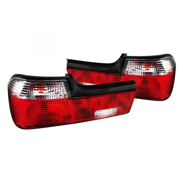 Spec-D® - Chrome/Red Factory Style Tail Lights, BMW 7-Series