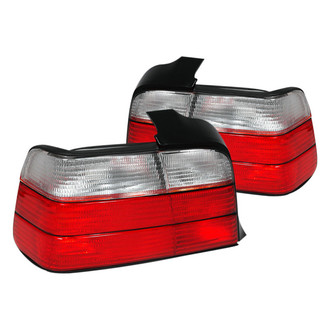Spec-D® - Driver and Passenger Side Chrome/Red Factory Style Tail Lights