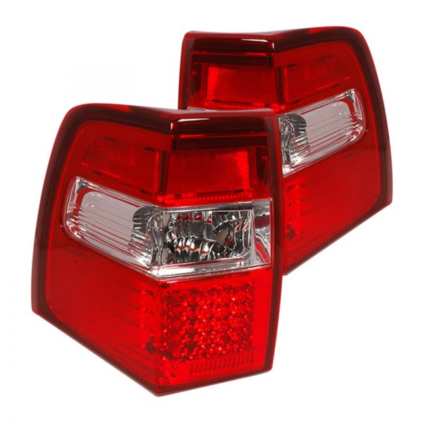 Spec-D® - Chrome/Red LED Tail Lights, Ford Expedition