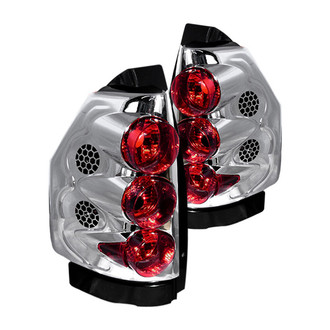 Spec-D® LT-EVY02-KS - Driver and Passenger Side Chrome/Red Euro Tail Lights