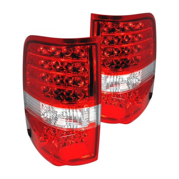Spec-D® - Chrome/Red LED Tail Lights, Ford F-150