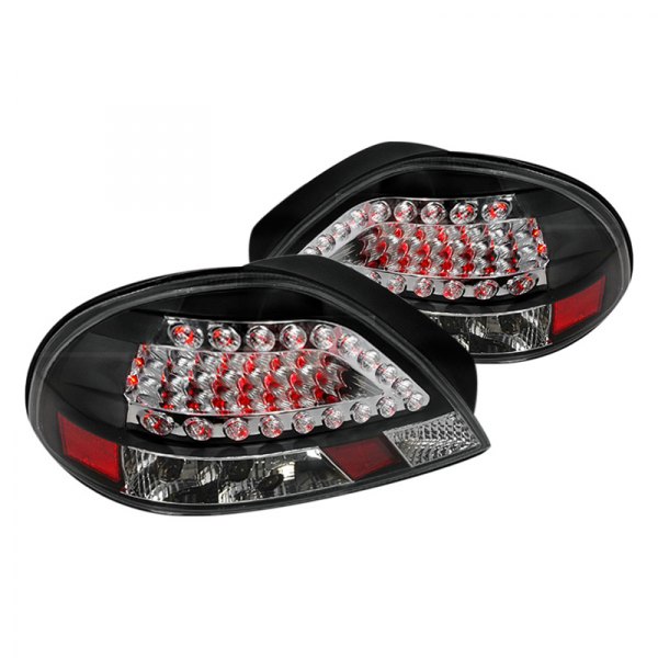 Spec-D® - Black LED Tail Lights, Pontiac Grand Am
