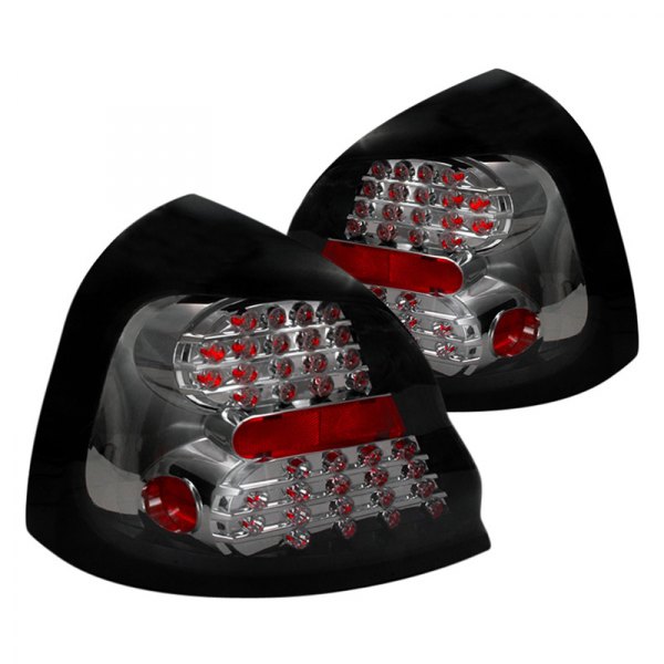 Spec-D® - Chrome/Smoke LED Tail Lights, Pontiac Grand Prix
