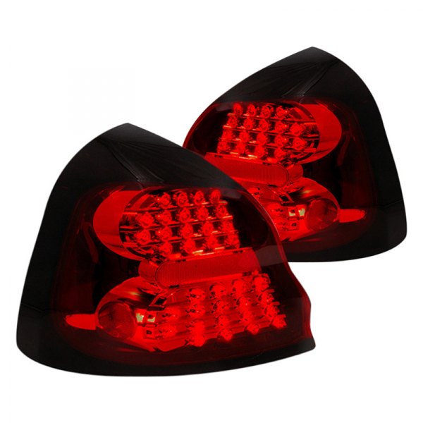 Spec-D® - Chrome/Red LED Tail Lights, Pontiac Grand Prix