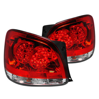 Spec-D® - Driver and Passenger Side Chrome/Red LED Tail Lights