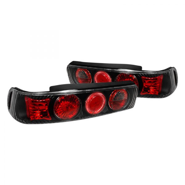 Spec-D® - Black/Red Euro Tail Lights, Acura Integra