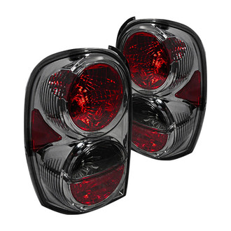 Spec-D® - Driver and Passenger Side Chrome Red/Smoke Euro Tail Lights
