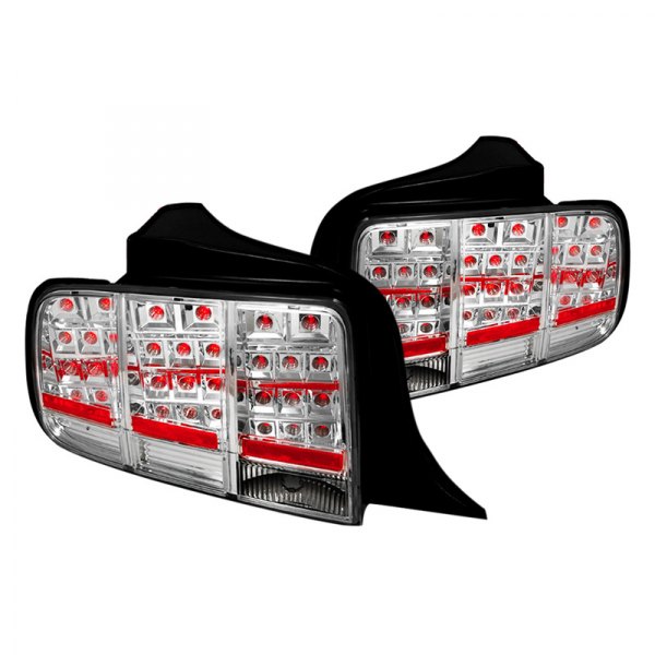 Spec-D® - Chrome LED Tail Lights, Ford Mustang