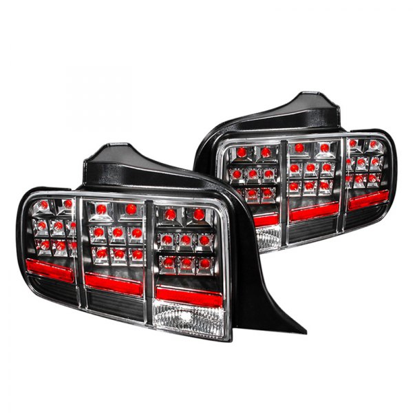 Spec-D® - Black LED Tail Lights, Ford Mustang