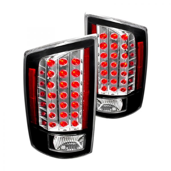 Spec-D® - Black LED Tail Lights, Dodge Ram