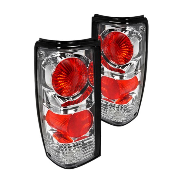 Spec-D® - Chrome/Red Euro Tail Lights, Chevy S-10 Pickup
