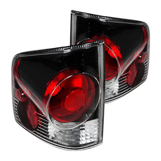 Spec-D® - Driver and Passenger Side Carbon Fiber/Red Euro Tail Lights