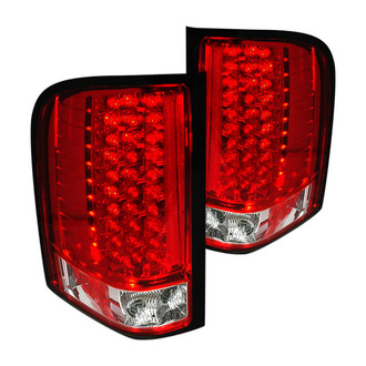 Spec-D® - Driver and Passenger Side Chrome/Red LED Tail Lights