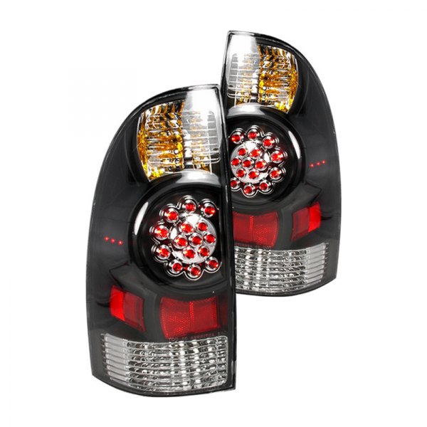 Spec-D® - Black/Red LED Tail Lights, Toyota Tacoma