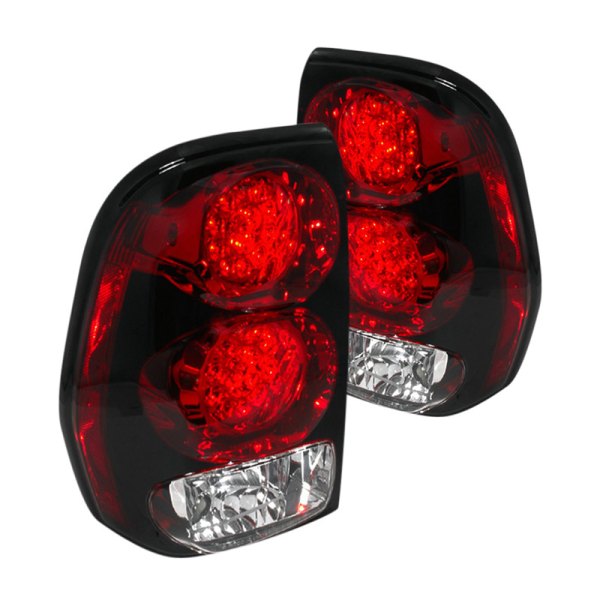 Spec-D® - Black/Red LED Tail Lights, Chevy Trailblazer